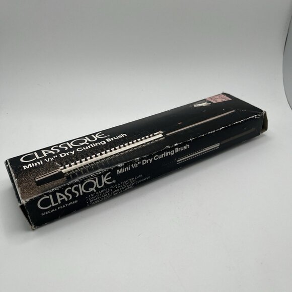 Vintage 90s Classique Mini 1/2” Dry Curling Brush SN 116 120V 12W With Box - Picture 3 of 6
